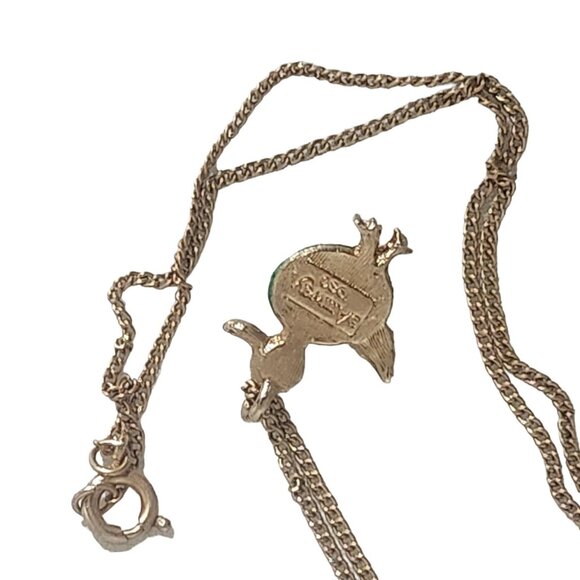 Vintage Amway 1980 Just Ducky Gold Tone & Faux Jade Pendant w/ 15” Chain NIB - Picture 7 of 10